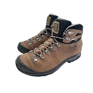 Asolo Boots Womens Size 9 Brown Suede Gore-Tex Hiking Vibram Waterproof Ankle